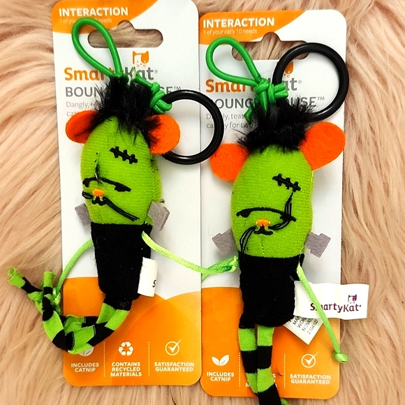 Brand New SMARTYKAT HALLOWEEN INSPIRED BOUNCY CAT CATNIP TOY-2CT. - Picture 3 of 3